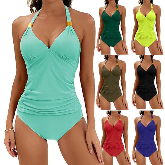 Chic Halter Bikini Set Isabella Sol Swimwear