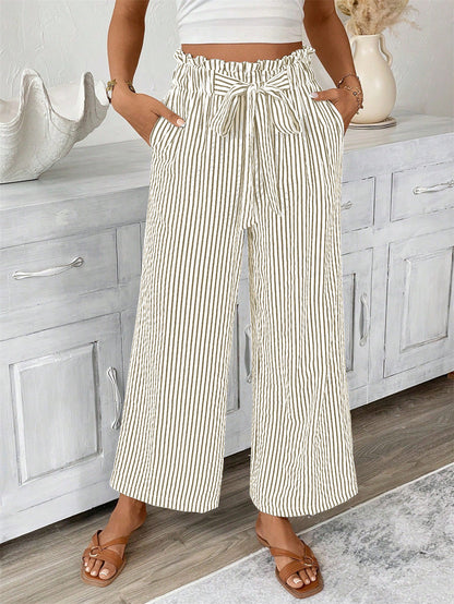 Pantalones rectos a rayas de Isabella Sol