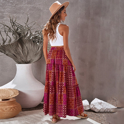 Falda larga Isabella Sol con estampado bohemio