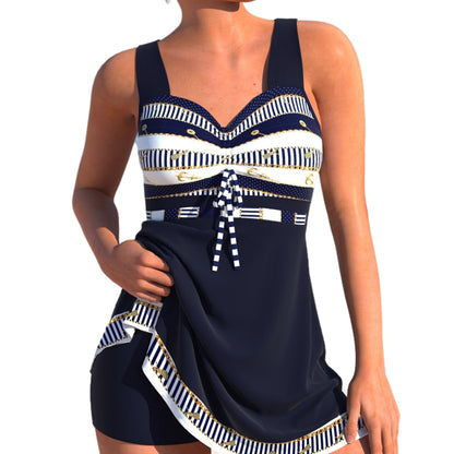 Bikini elegante de talla grande con falda dividida de Isabella Sol