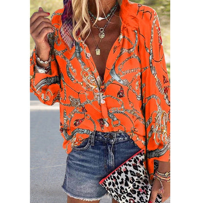 Camisa de estilo urbano Isabella Sol con estampado vibrante