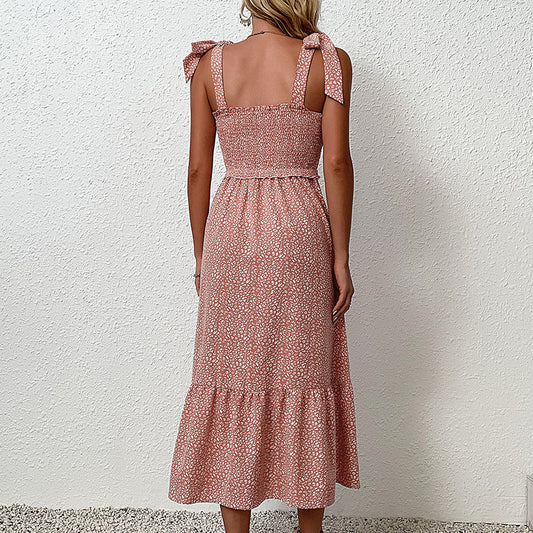 Vestido midi floral sin espalda de Isabella Sol