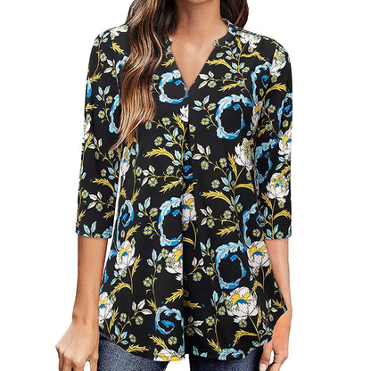 Top floral con escote en V de Isabella Sol