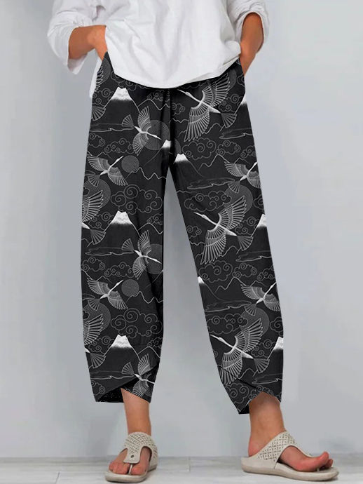 Pantalones con estampado 3D de Isabella Sol de Artful Linen