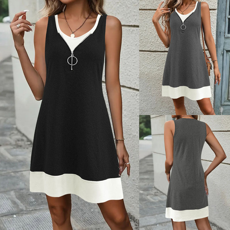 Elegant Sleeveless Vest Dress by Isabella Sol