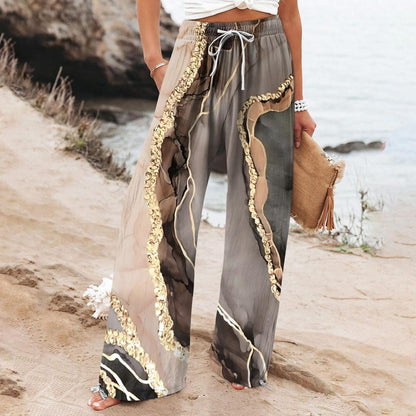 Boho Botanical Isabella Sol Women's Wide-Leg Pants