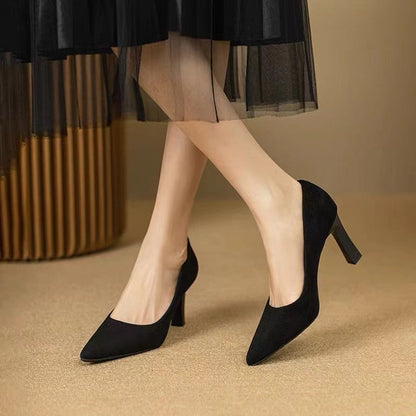 Elegant Black Stiletto Heels by Isabella Sol