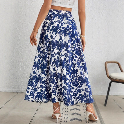 Falda plisada floral elegante de Isabella Sol