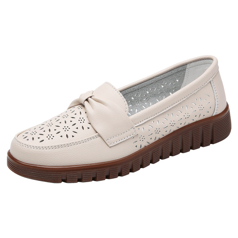 Elegante y confortable. Mocasines planos de piel Isabella Sol.