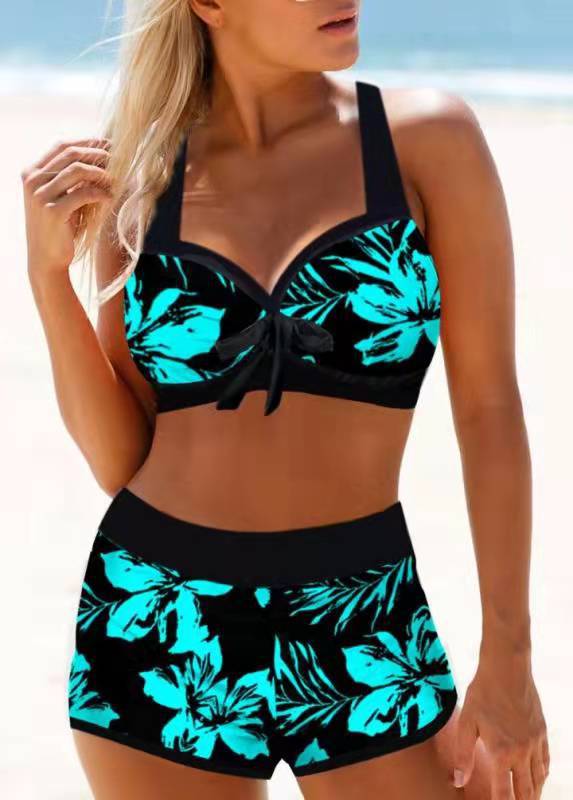 Bikini floral de talle alto de Isabella Sol
