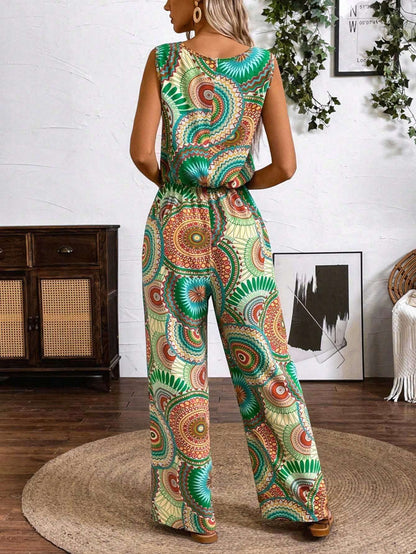 Mono sin mangas estampado estilo bohemio de Isabella Sol