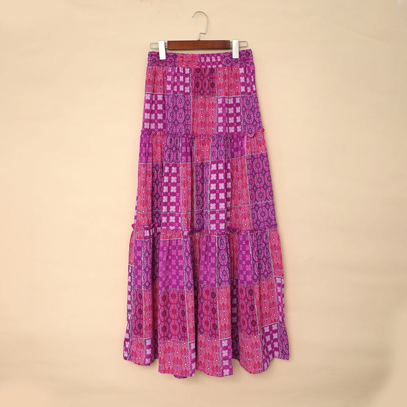 Falda larga Isabella Sol con estampado bohemio