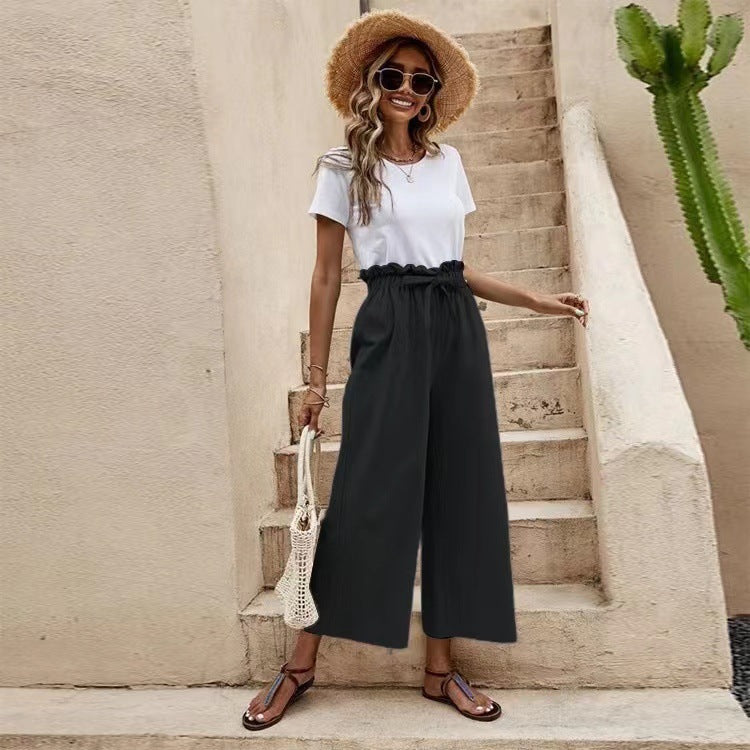 Pantalones anchos de lino de Isabella Sol inspirados en Pinterest