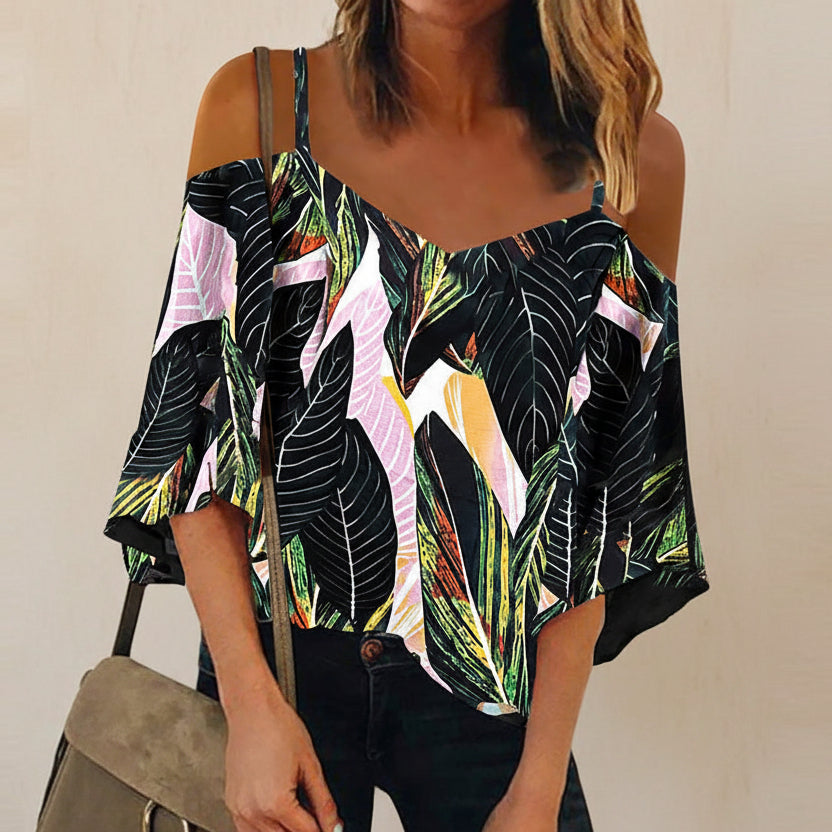 Blusa de gasa estampada elegante de Isabella Sol