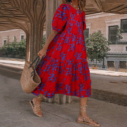 Vestido midi de verano con estampado floral de Isabella Sol