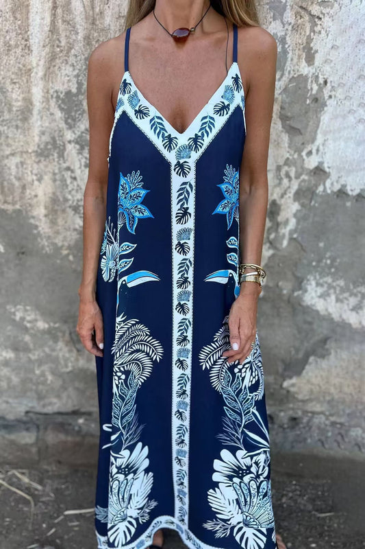 Vestido midi estampado floral retro de Isabella Sol