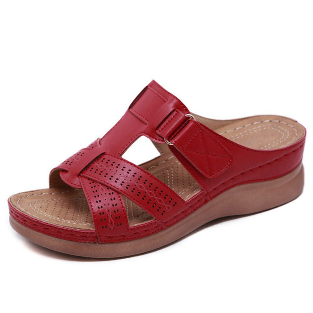 Sandalias de cuña vintage Isabella Sol para mujer.