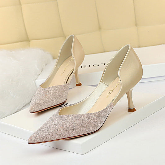 Elegant Color Block Heels by Isabella Sol
