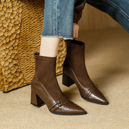 Botas elegantes de punta elásticas de Isabella Sol