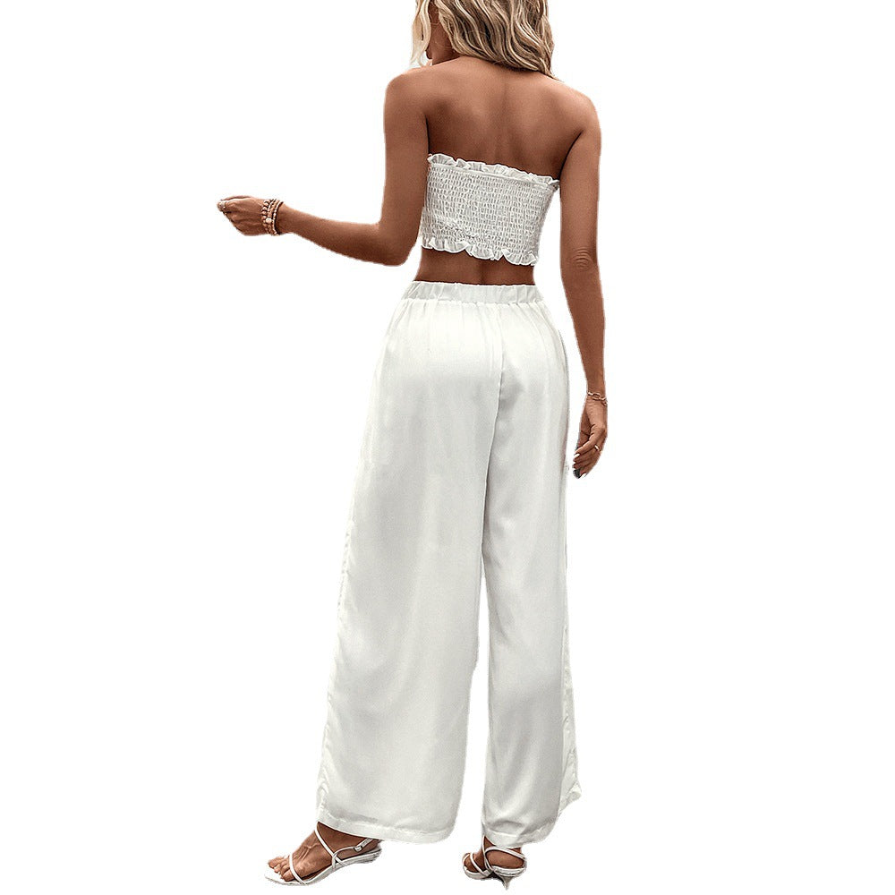 Conjunto blanco con volantes de Isabella Sol, inspirado en Pinterest.
