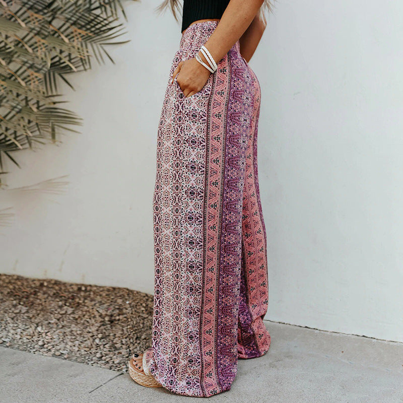 Pantalones anchos con estampado bohemio de Isabella Sol