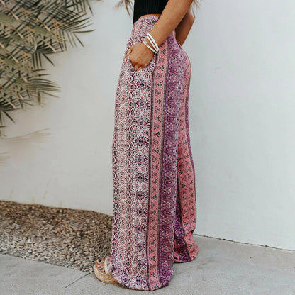 Pantalones anchos con estampado bohemio de Isabella Sol