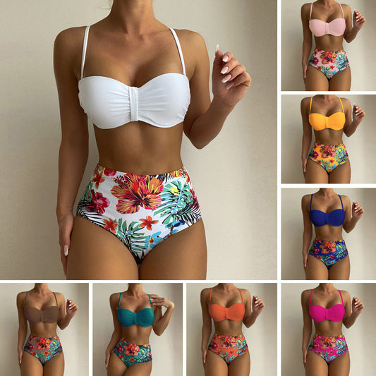 Floral Print High Waist Bikini by Isabella Sol