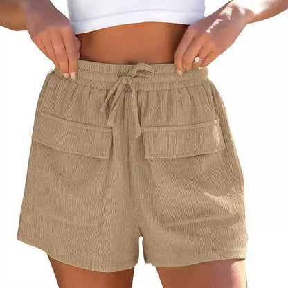 Pantalones cortos de verano con cordón ajustable de Isabella Sol, inspirados en Pinterest.