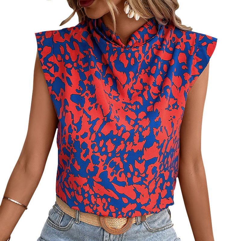 Blusa de verano Isabella Sol con estampado de grafiti vibrante