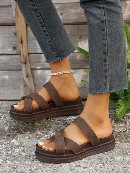 Elegantes sandalias de plataforma Isabella Sol Cross