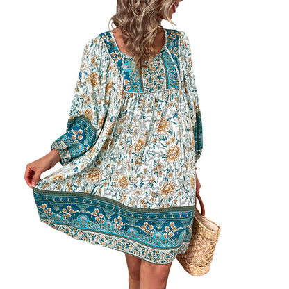 Vestido de verano bohemio floral de Isabella Sol