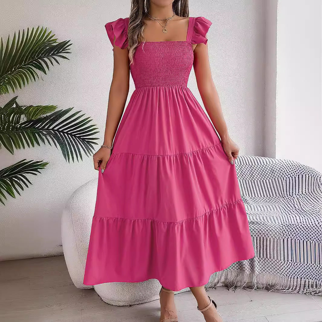 Elegante vestido midi sin mangas de Isabella Sol para verano