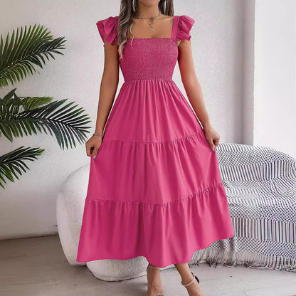 Elegante vestido midi sin mangas de Isabella Sol para verano