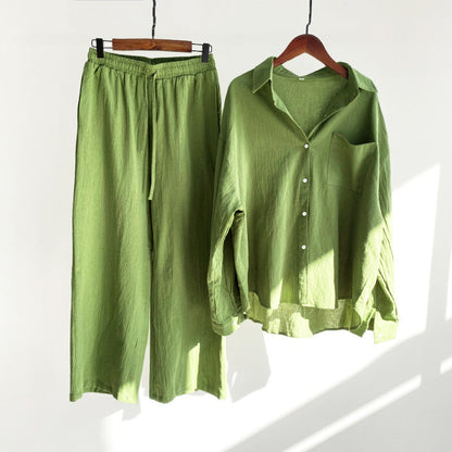 Conjunto relajado de algodón y lino de Isabella Sol.