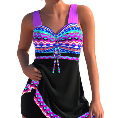 Bikini elegante de talla grande con falda dividida de Isabella Sol