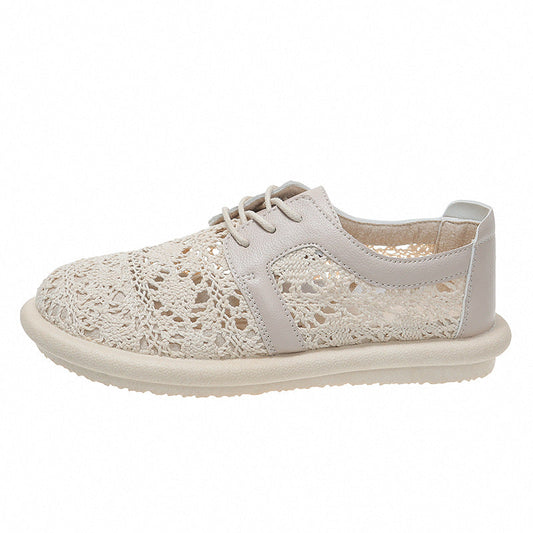 Zapatos planos informales de ganchillo transpirable Isabella Sol