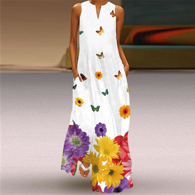 Vestido largo con estampado vibrante de Isabella Sol