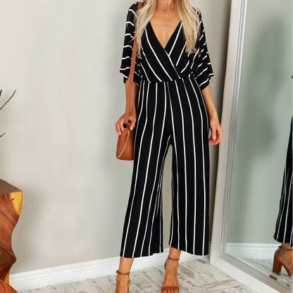 Chic Striped Isabella Sol Wide-Leg Jumpsuit