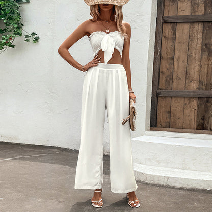 Conjunto blanco con volantes de Isabella Sol, inspirado en Pinterest.
