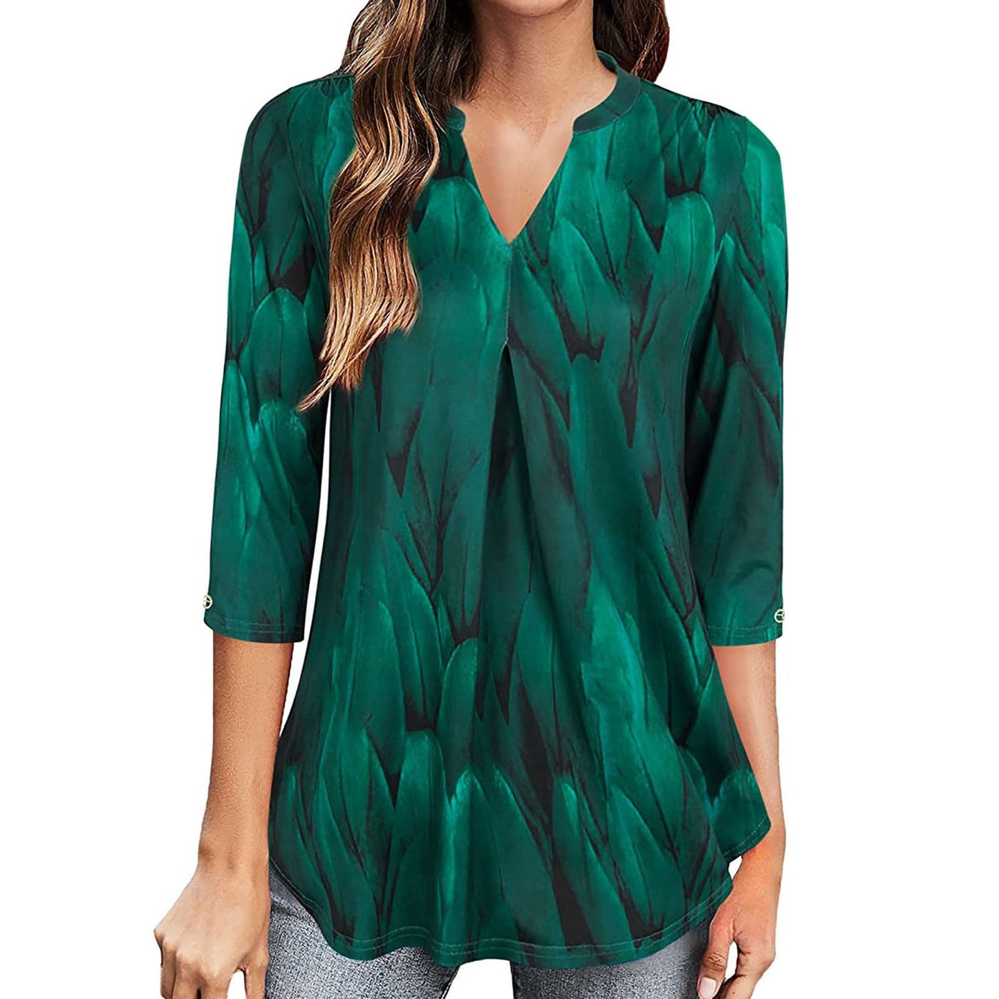 Top floral con escote en V de Isabella Sol
