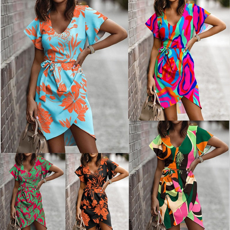 Vibrant Print Isabella Sol Summer Commuter Dress