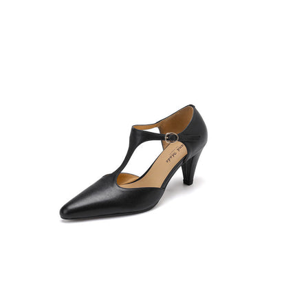 Sandalias retro de tacón alto con tira en T de Isabella Sol