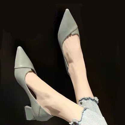Zapatos de tacón ancho versátiles de Isabella Sol
