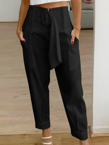 Pantalones cortos de lino con estampado floral de Isabella Sol para mujer.