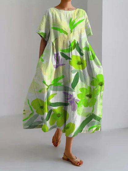 Vestido midi de verano con estampado floral de Isabella Sol