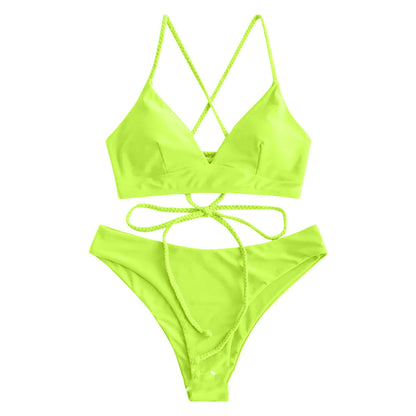 Bikini liso con tirantes de Isabella Sol