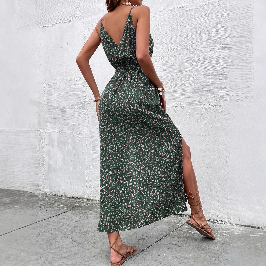 Vestido de tirantes de verano estilo bohemio floral de Isabella Sol