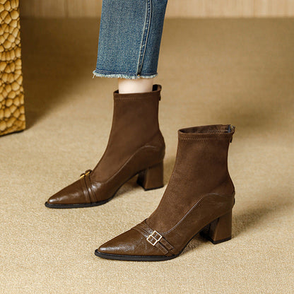 Chic Stretch Pointed Boots by Isabella Sol