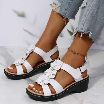Floral Comfort Isabella Sol Wedge Sandals