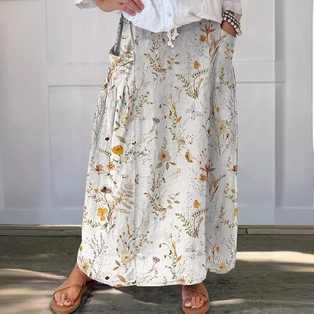 Retro Floral Isabella Sol Everyday Pocket Skirt